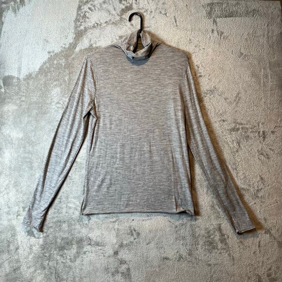 Tory Burch Turtleneck Wool Long Sleeve Base Layer Top Size Medium‎ Gray - Picture 1 of 6